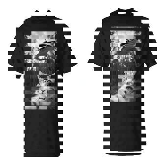 Ufoエイリアンと面白い猫の自撮り。 Tシャツ - Kawaiitshirt