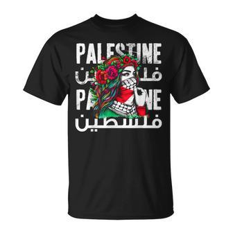 Una Chica Palestina Con Un Pañuelo Palestino Palestina Camiseta unisex - Regaloses