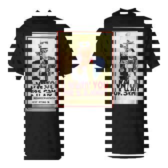 Uncleam I Want You For Us Army ビンテージポスターtシャツ Tシャツ - Kawaiitshirt