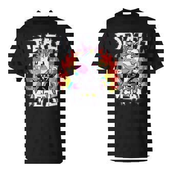 Unicornio Arcoíris Divertido Ropa De Arcoíris De Metal De La Muerte In Mangas Camiseta unisex - Regaloses