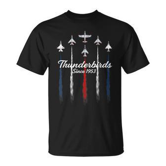 Usaf Thunderbirds F16 57Th Wing Vintage Airshow T-Shirt - Thegiftio UK