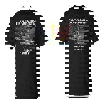 Uss Wisconsin Bb-64 Battleship Veterans Day Warship Father T-Shirt - Monsterry