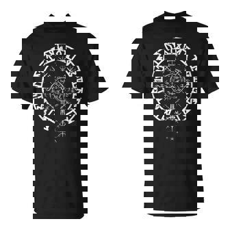 Vegvisir バイキング ルーン文字サークルバイキング Tシャツ - Kawaiitshirt