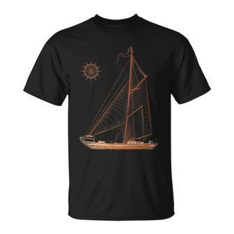 Velero De Acuarela Con Brújula Divertidoelero Camiseta unisex - Regaloses