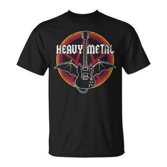 Ventilador De Banda De Metal Pesado Rock Electricintage Guitar In Mangas Camiseta unisex - Regaloses