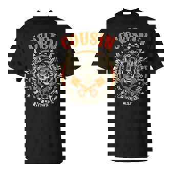 Vintage Biker Cousin Motorcycles Biker For Fathers Day T-Shirt - Monsterry