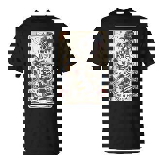 Vintage The Corgi Mom Tarot Card Skeleton Spooky Halloween T-Shirt | Seseable UK