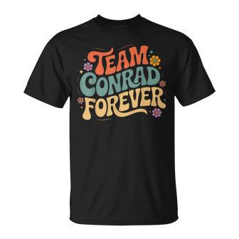 Vintage Groovy Flower Power Vibe Retro Team Conrad T-Shirt - Thegiftio UK