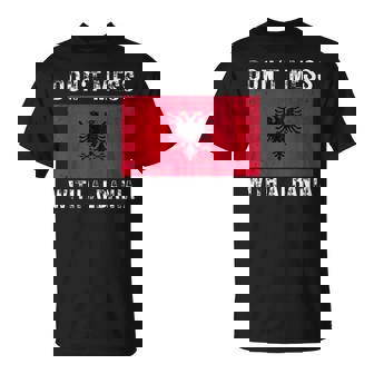 Vintage Grunge Albania Bandera Recuerdo No Mess With Albania Camiseta unisex - Regaloses