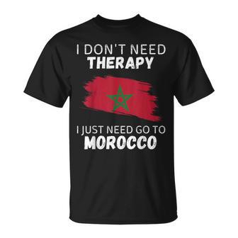 Vintage Marruecos No Necesito Terapia Necesito Ir A Marruecos Camiseta unisex - Regaloses