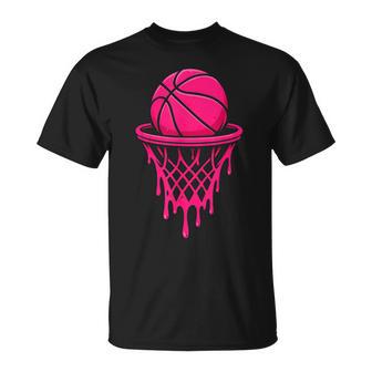 Vintage Pink Basketball Drip Toddler For Girl T-Shirt - Thegiftio UK