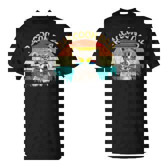 Vintage Retro Wild Animalummerunglass Common Raccoon Dad Tシャツ - Kawaiitshirt