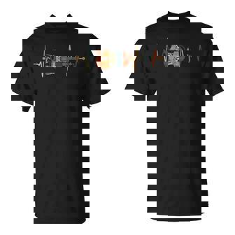 Violín Retro Latido Del Corazón Orquesta Músicoiolinista Camiseta unisex - Regaloses