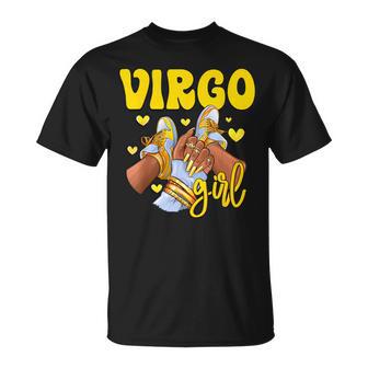 Virgo Girl Shoes Sneakers Zodiac Sign Black Women T-Shirt - Thegiftio UK