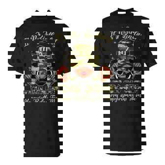 Virgo Queen Black Woman With Cap Camo It's My Birthday Girl T-Shirt | Seseable UK