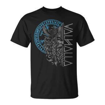 Walhalla Odin Raben Runen Nordischer Kompass Wikinger T-Shirt - Geschenkecke