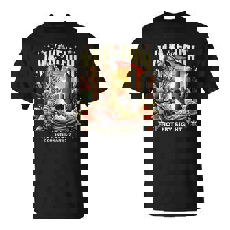 Walk By Faith Not By Sight Christian Western Cowboy Boots T-Shirt - Thegiftio UK