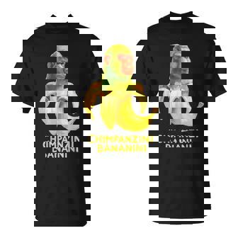 Watercolor Monkey Meme Italian Brainrot Chimpanzini Bananini T-Shirt - Thegiftio