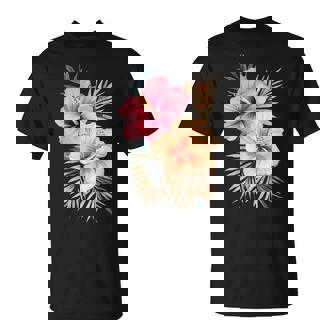 Watercolor Tropical Hibiscus Flowers Floral Summer Women T-Shirt - Thegiftio