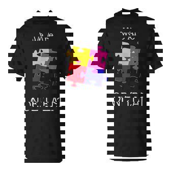 We Are One Team ジグソーパズル付き Tシャツ - Kawaiitshirt