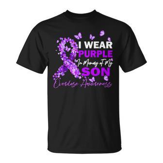 I Wear Purple In Memory Of My Son Overdose Awareness T-Shirt - Thegiftio UK