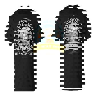 Weltfischbrötchentag 2025 Möwe Fischbrötchen Hafenbecken T-Shirt - Seseable