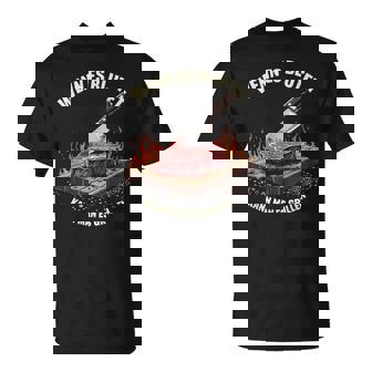 Wenn Es Blutet Kann Man Grillen Bbq Fun T-Shirt - Geschenkecke
