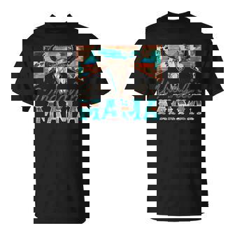 Western Bull Skull Wranglin Mama Mother's Day For Women T-Shirt | Mazezy