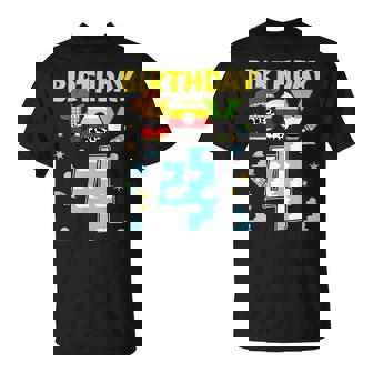 Western Family Birthday Boy 4 Cowboy 4Th Birthday T-Shirt - Thegiftio