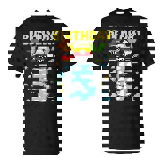 Western Family Birthday Boy 5 Cowboy 5Th Birthday T-Shirt - Thegiftio