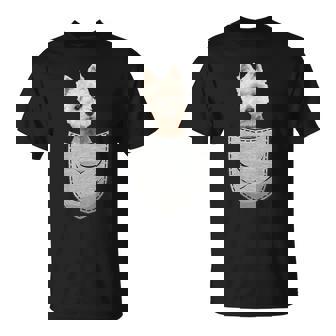 Westie ホワイトハイランドテリアポケット 犬の飼い主用 Tシャツ - Kawaiitshirt