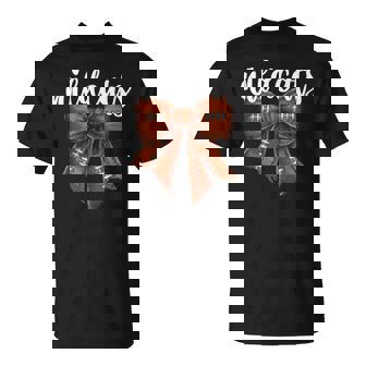 Wildcats Football Bow School Spirit Team Mascot Game Night T-Shirt | Seseable CA