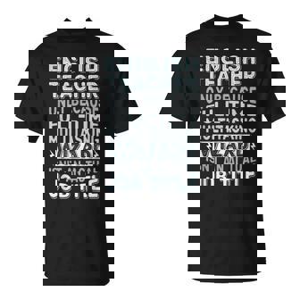Wizard Job Title Quote English Teacher Camiseta unisex - Regaloses