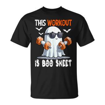 Workout Is Boo Sheet Halloween Costume Gym Fitness Lover T-Shirt - Thegiftio UK