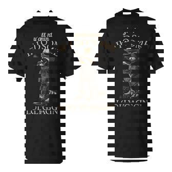 Y'all Mind If I Do Some Lollygaggin' Cowboy Raccoon T-Shirt - Monsterry