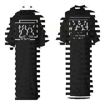 Yaya Est 2024 New Mom Mother's Day Pocket T-Shirt | Mazezy