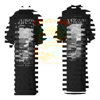 Yellowstone National Park Vintage Hiking Camping T-Shirt - Thegiftio UK