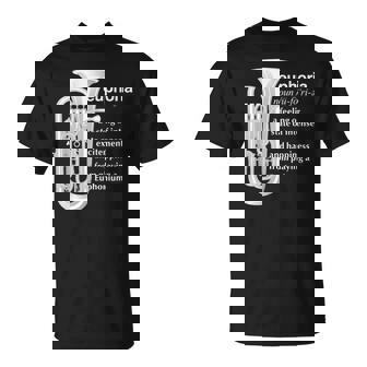 「Euphoria」吹奏楽のためのユーフォニアムユーモア 面白いユーフォニアム Tシャツ - Kawaiitshirt