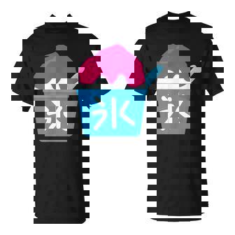 【かき氷】お祭り かきごおり 食べ物 夏服 可愛い 面白い おもしろ シンプル ウケ狙い メンズ キッズ レディース Tシャツ - Kawaiitshirt