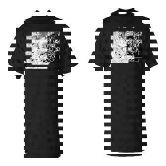 【大神ミオ】『ヤマト神想怪異譚』漫画コマtシャツ（本人セレクト 日本語） Tシャツ - Kawaiitshirt