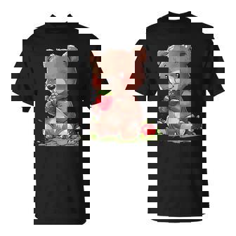 いちごくま かわいい くま 作品 描画 いちご フルーツ Tシャツ - Kawaiitshirt