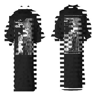 いや 猫と一緒にいい女 80年代 アニメ ヴィンテージ 漫画 Tシャツ - Kawaiitshirt