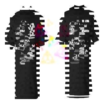 うんこマーク愚かな楽しいワッキーユニコーンバニープリンセスレインボー Tシャツ - Kawaiitshirt