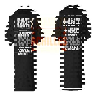 おかしな手術 サバイバー デザイン リカバリー アキレス手術 Tシャツ - Kawaiitshirt