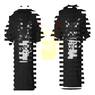 おかしな猫 コーヒーマグと黒猫 Nope Tシャツ - Kawaiitshirt