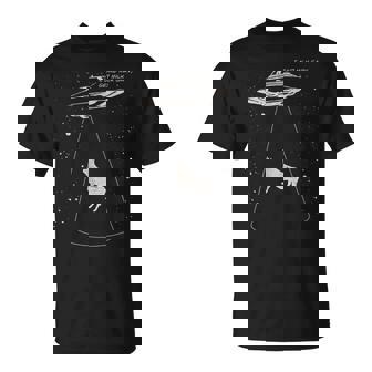 おもしろい エイリアン 牛 誘拐 ゲットミルク Ufo フライングソーサー Tシャツ - Kawaiitshirt