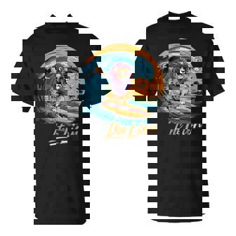 おもしろい ライオン サーフィン ライオン スポーツ サーファー 動物 恋人 夏 Tシャツ - Kawaiitshirt