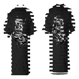 おもしろオーケストラ ミュージシャン バイオリニスト ロックキャット 演奏 バイオリン Tシャツ - Kawaiitshirt