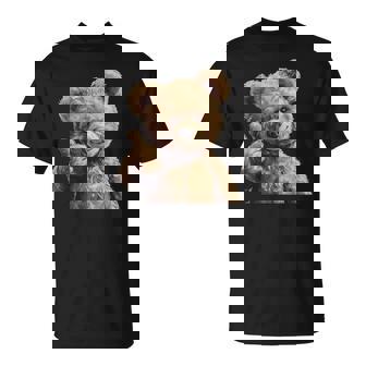 かっこいいテディベア 親指付き Tシャツ - Kawaiitshirt