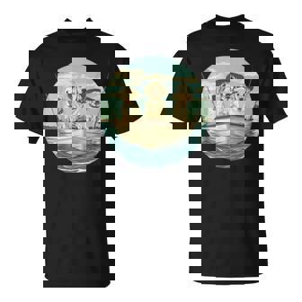 かわいい イエロー ラブラドールレトリバー 犬 釣り ボート 湖 犬 Tシャツ - Kawaiitshirt